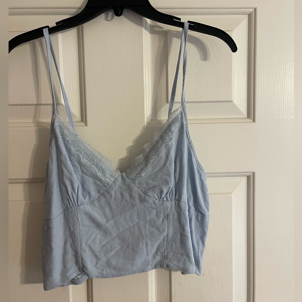 Blue crop top